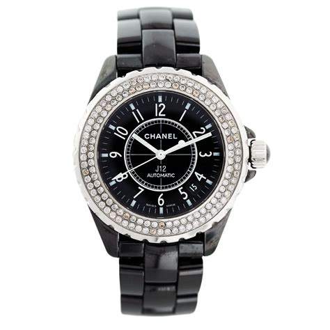 chanel watch black price|chanel black watch ladies.